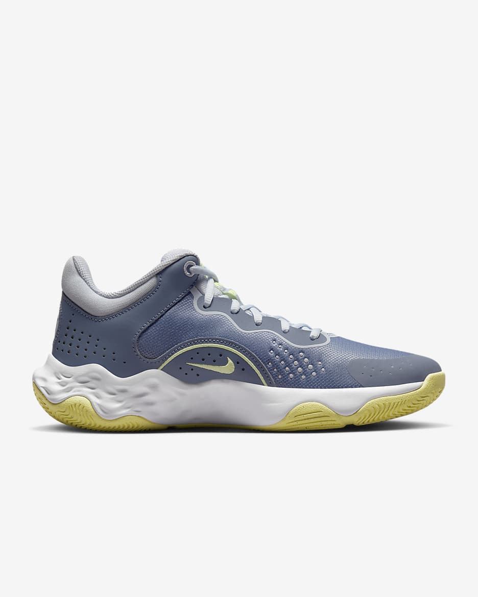 Nike Fly.By Mid 3 Basketball Shoes - Ashen Slate/Football Grey/White/Citron Tint