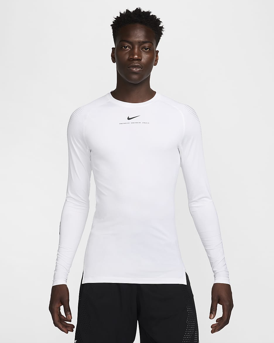 NOCTA Men's Long-Sleeve Base Layer Basketball Top - White/Black