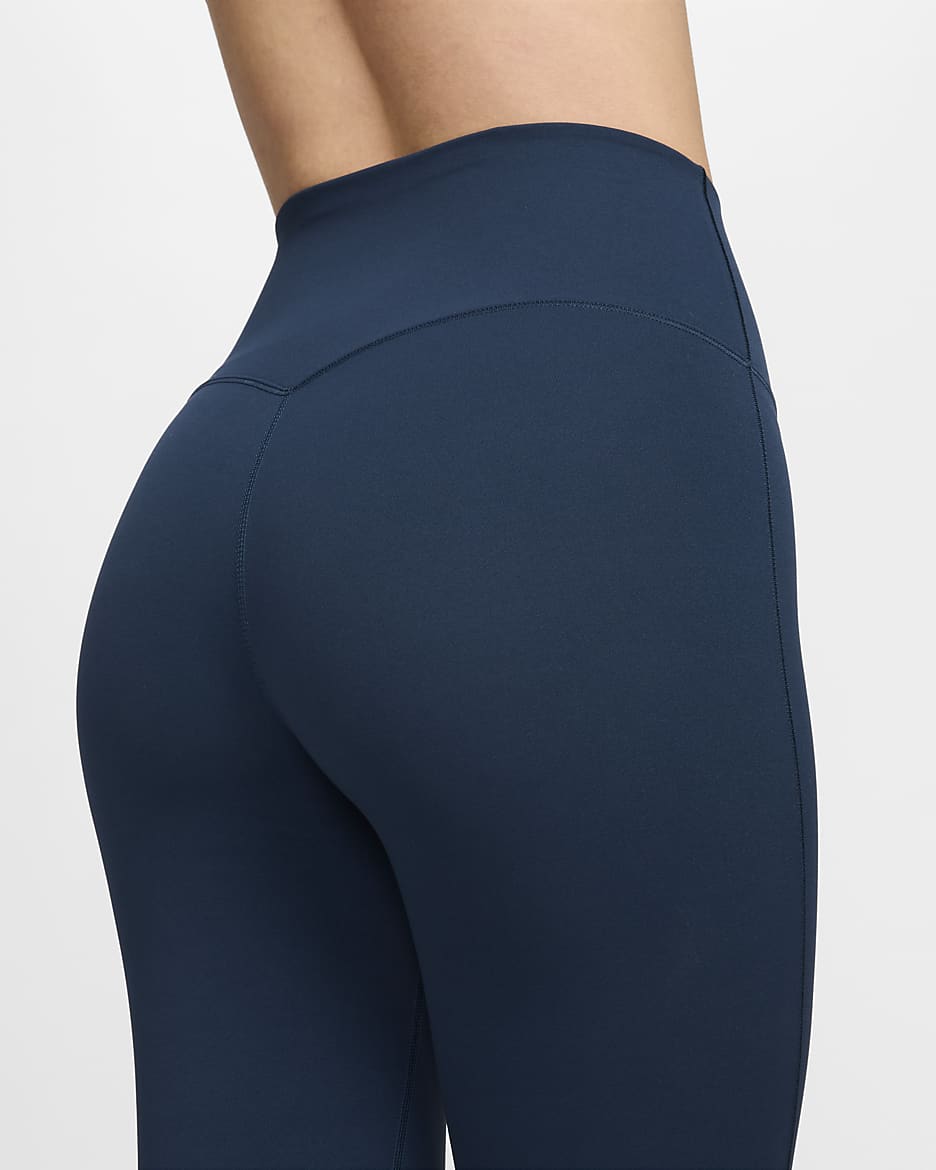 Nike Zenvy Women's High-Waisted Flared Leggings - Armory Navy/Black