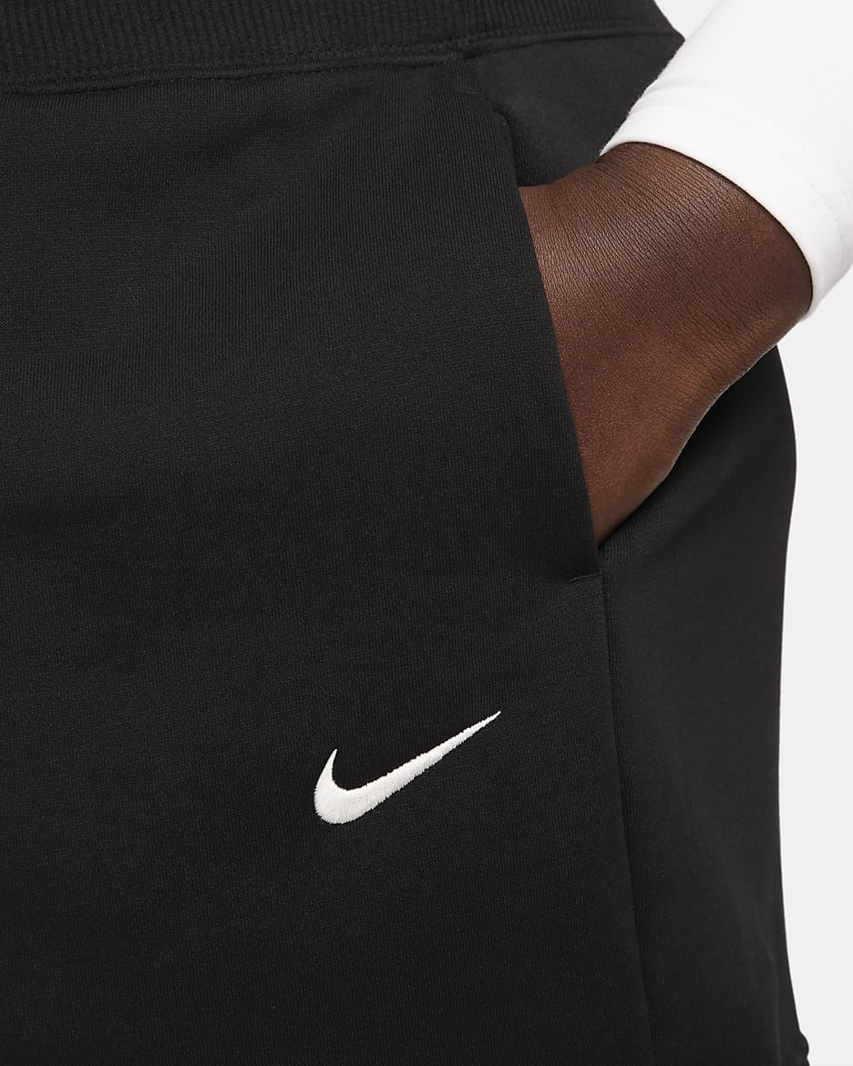 Short ample à taille haute Nike Sportswear Phoenix Fleece pour femme (grande taille) - Noir/Sail