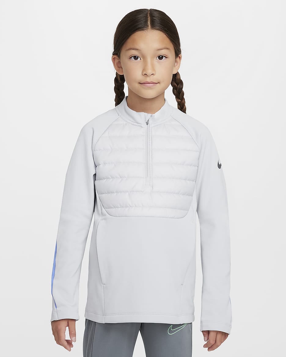 Ποδοσφαιρική μπλούζα προπόνησης Τότεναμ Nike Therma-FIT Academy Winter Warrior για μεγάλα παιδιά - Grey Fog/Polar/Dark Grey