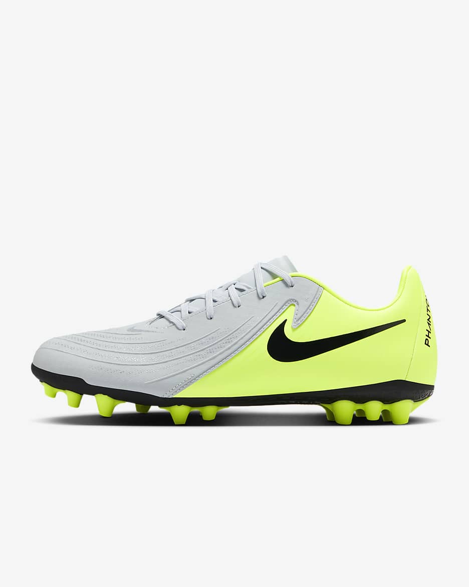 Nike Phantom GX 2 Academy AG Low-Top Soccer Cleats - Metallic Silver/Volt/Black