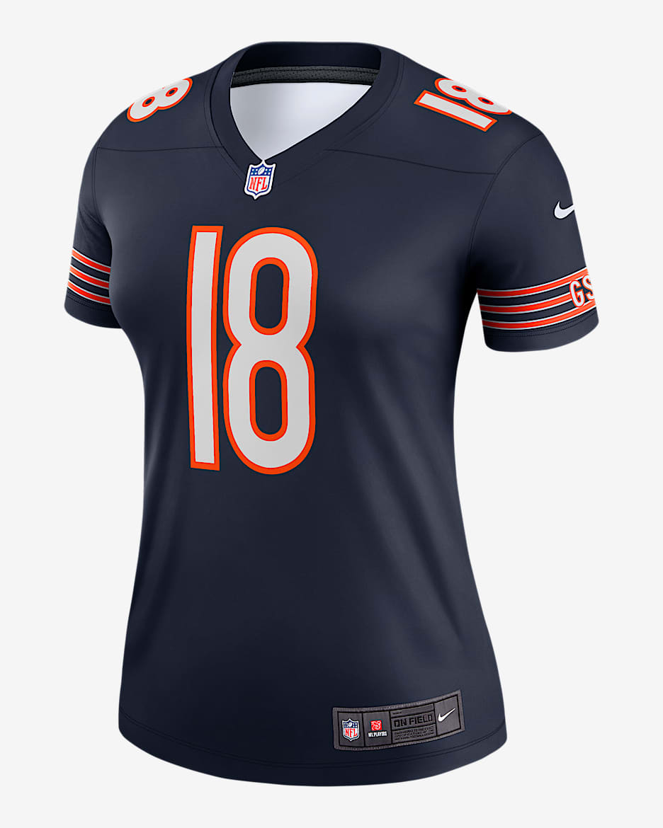 Jersey Nike Dri-FIT de la NFL Legend para mujer Caleb Williams Chicago Bears - Azul marino