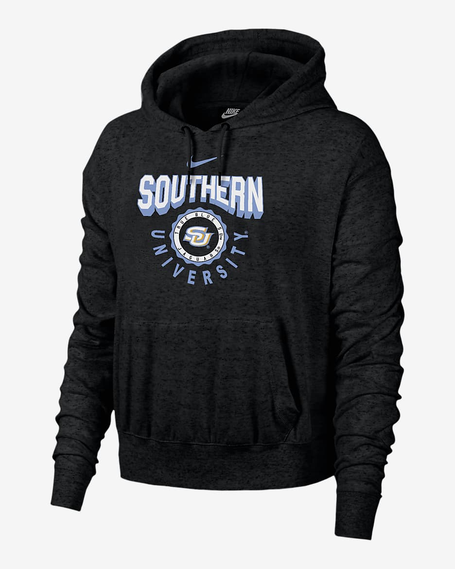 Sudadera con gorro universitaria Nike para mujer Southern Gym Vintage - Azul marino jaspeado