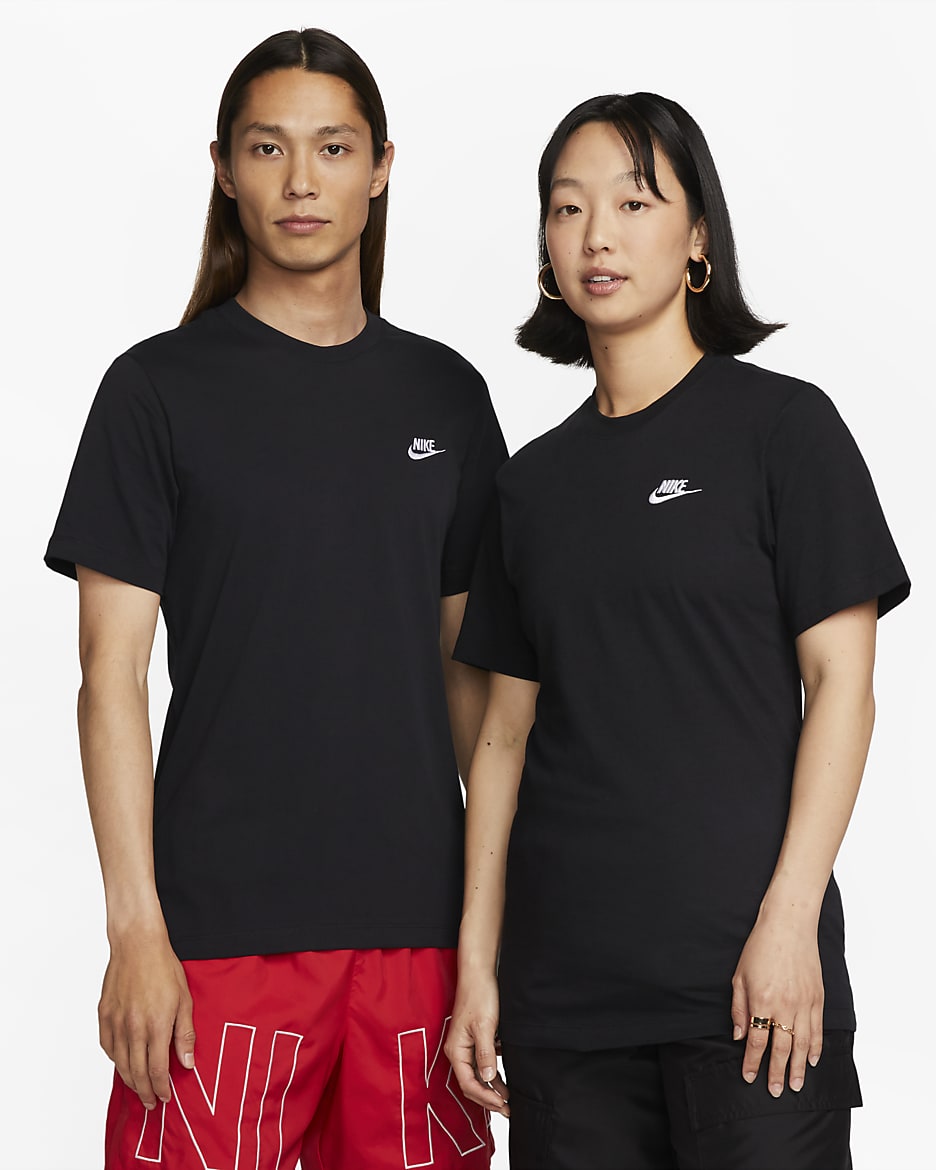 Ανδρικό T-Shirt Nike Sportswear Club - Μαύρο/Λευκό