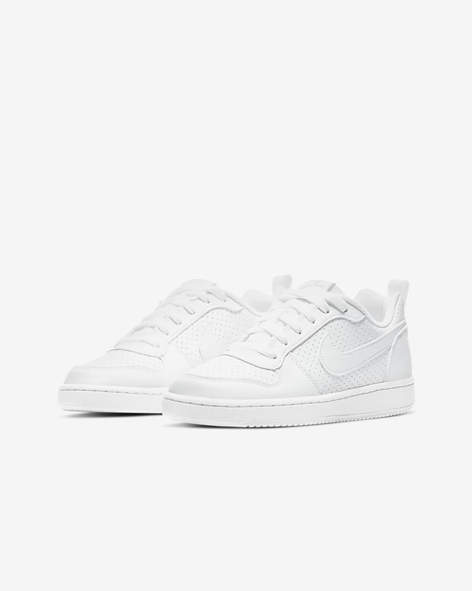 Nike Court Borough Low SL Big Kids' Shoes - White/White