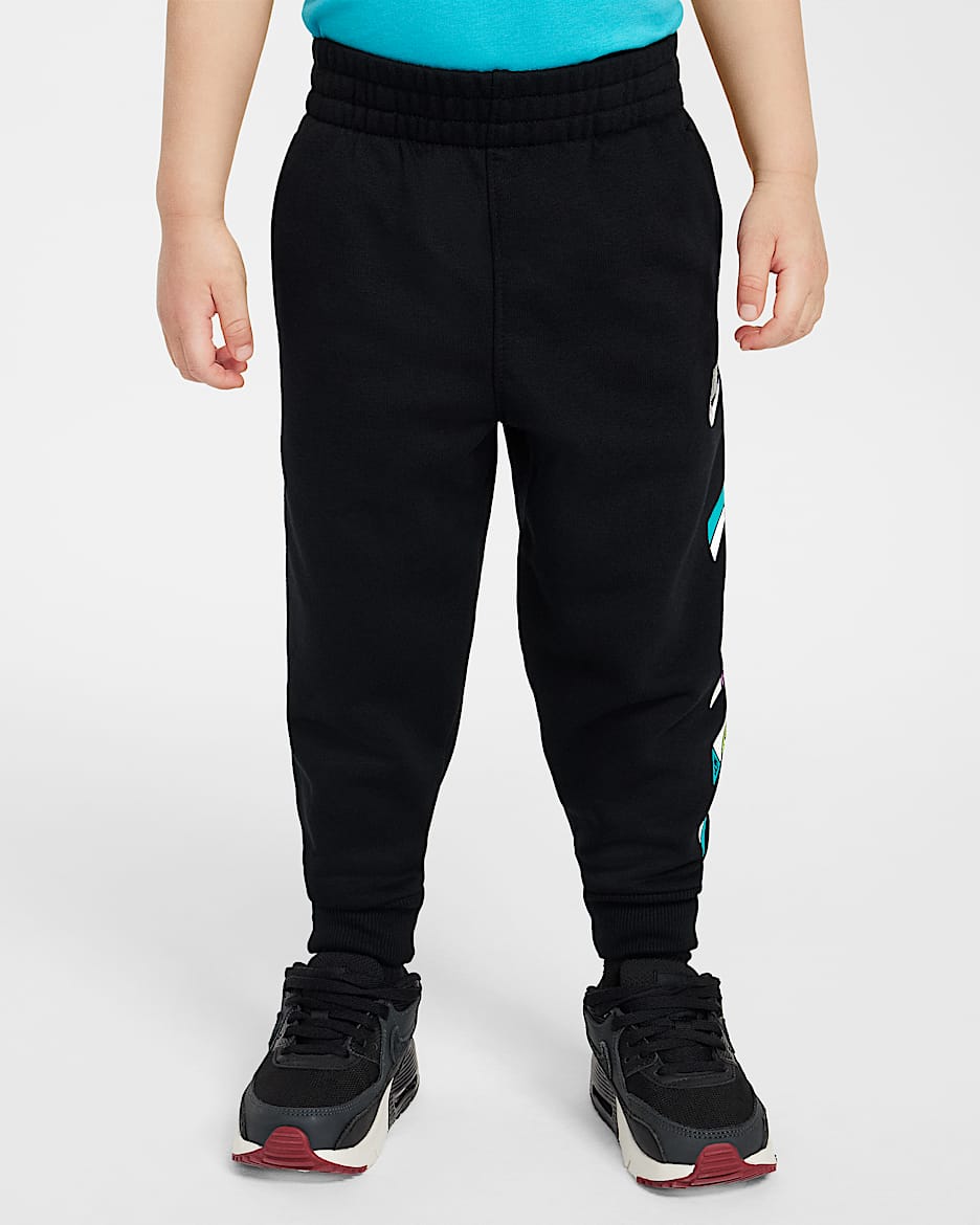 Nike Sportswear "Outside the Lines" Toddler French Terry Pants - Black
