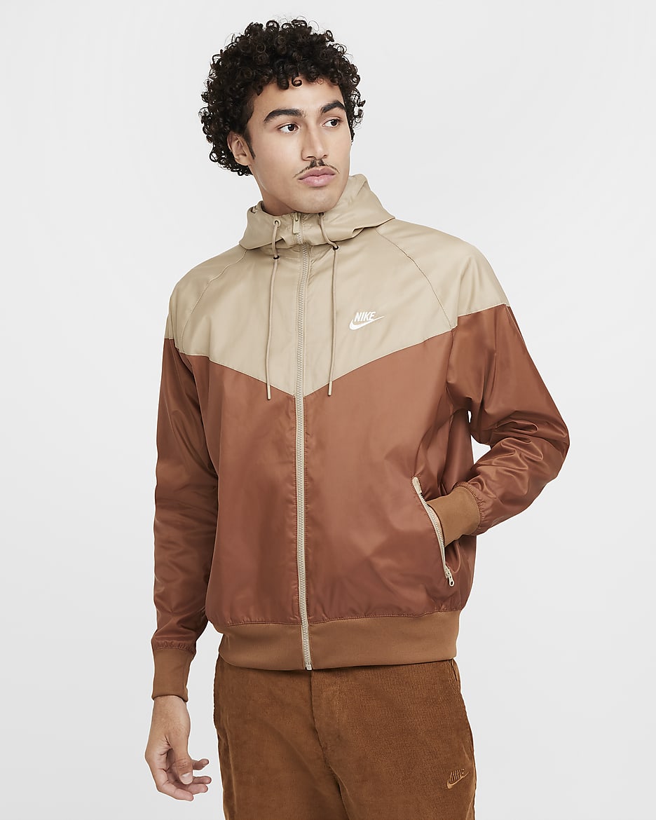 Chamarra con gorro para hombre Nike Sportswear Windrunner - Tostado británico claro/Caqui/Vela