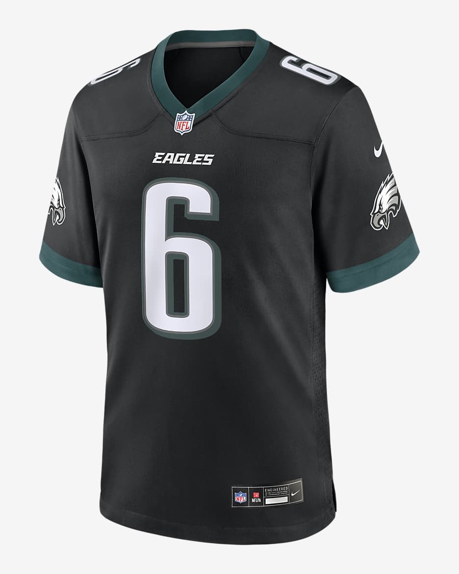 DeVonta Smith Philadelphia Eagles Men's Nike NFL Game Jersey - Black