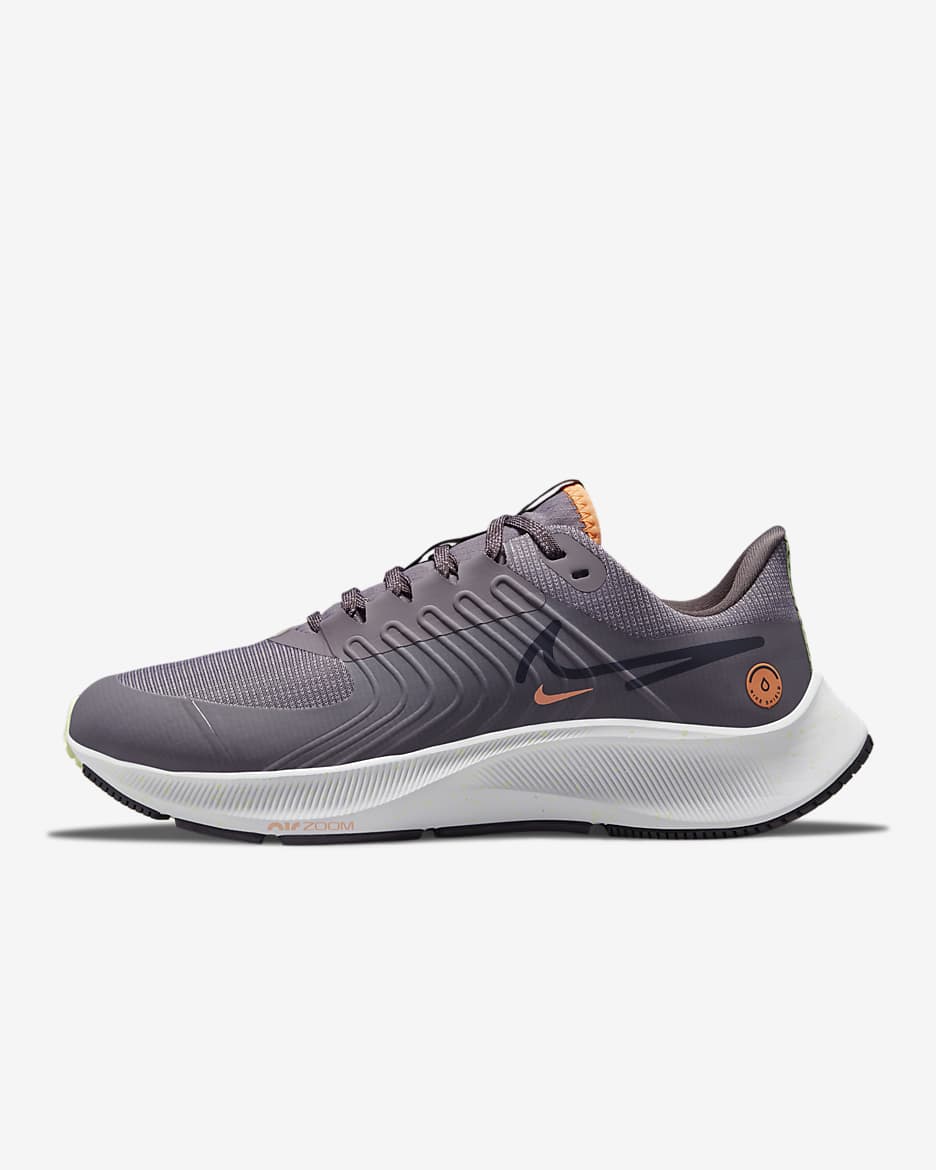 Nike Pegasus 38 Shield Women's Weatherized Road Running Shoes - Purple Smoke/Venice/Atomic Orange/Cave Purple
