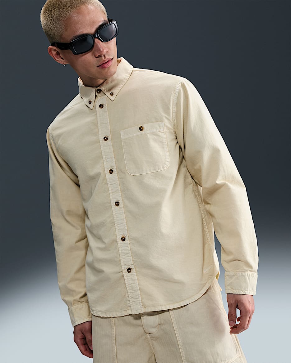 เสื้อออกซ์ฟอร์ดผู้ชาย Nike Life - Light Khaki/Light Khaki