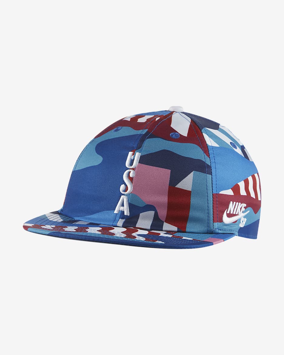 Nike SB Team USA Print Skate Cap - Brave Blue/White