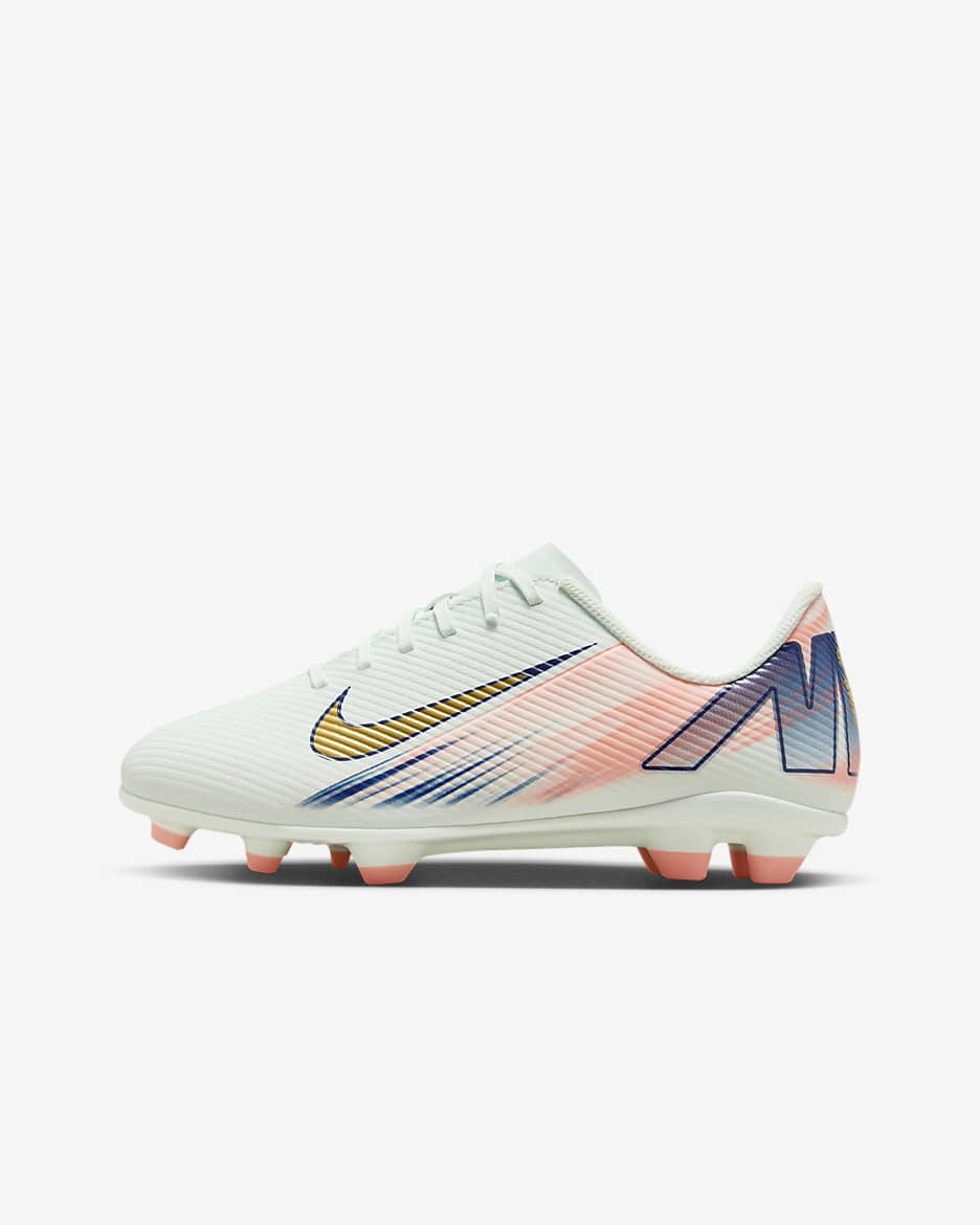 Nike Jr. Vapor 16 Club Mercurial Dream Speed Older Kids' MG Low-Top Football Boot - Barely Green/Crimson Pulse/Metallic Gold Coin