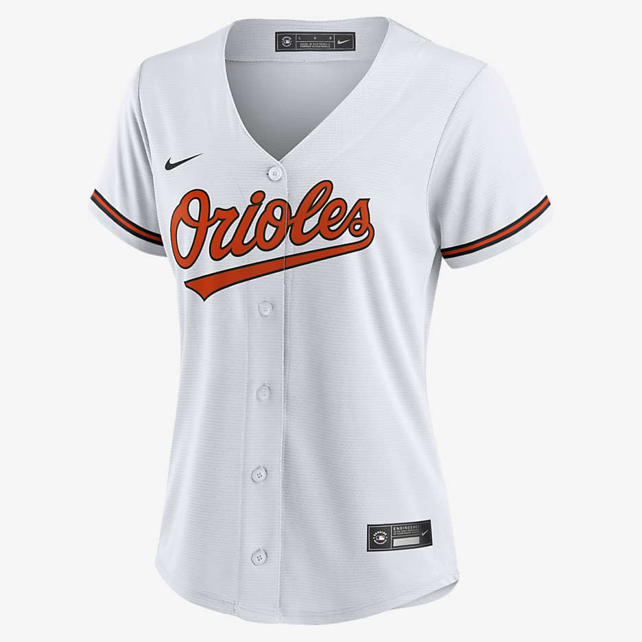 Camiseta de béisbol Replica para mujer MLB Baltimore Orioles Trey Mancini) - Blanco