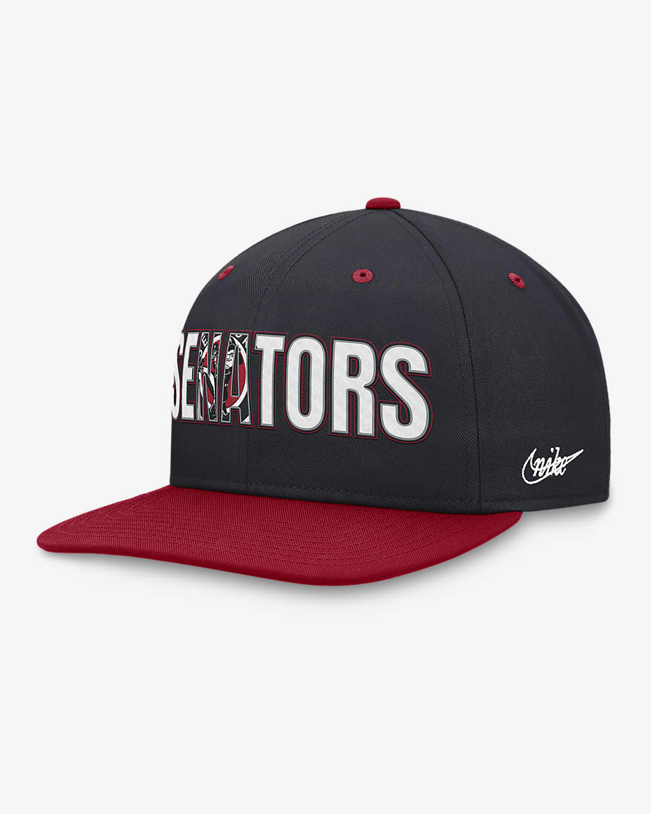 Washington Senators Pro Cooperstown Men's Nike MLB Adjustable Hat - Navy