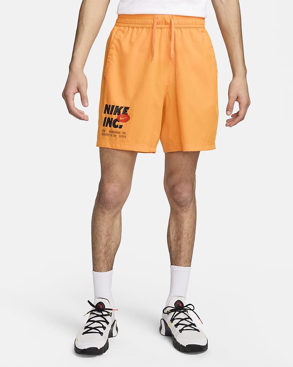 Ofodrade fitnesshorts Nike Form Dri-FIT 18 cm för män - Sundial/Svart/Cosmic Clay