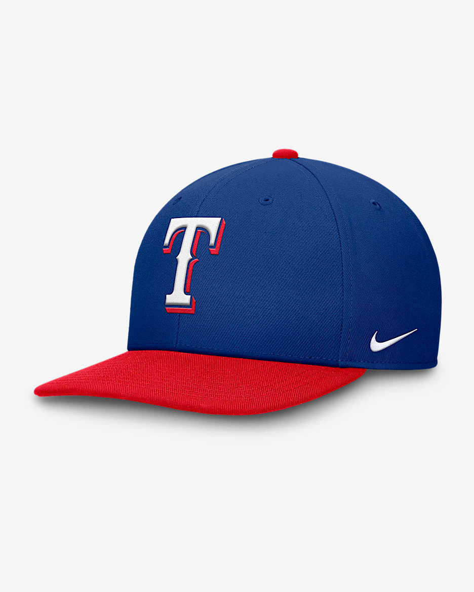 Gorra Nike Dri-FIT de la MLB ajustable para hombre Texas Rangers Pro - Azul enérgico