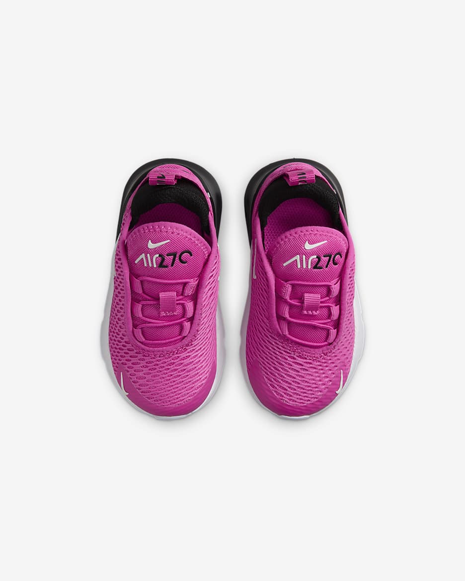 Nike Air Max 270 Baby/Toddler Shoe - Laser Fuchsia/Black/White/Summit White