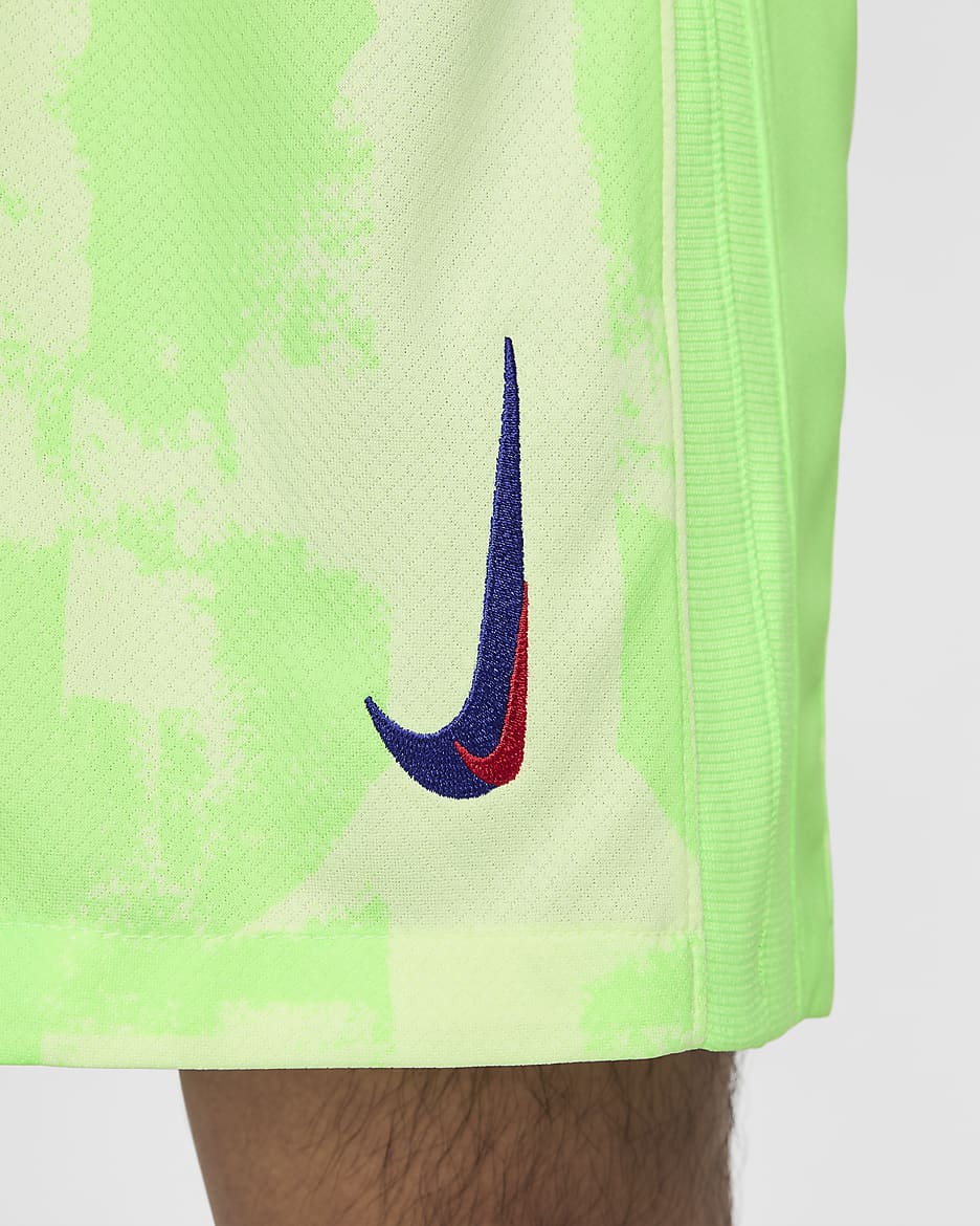 FC Barcelona 2024/25 Stadyum Üçüncü Nike Dri-FIT Erkek Futbol Taraftar Şortu - Barely Volt/Lime Blast/Old Royal