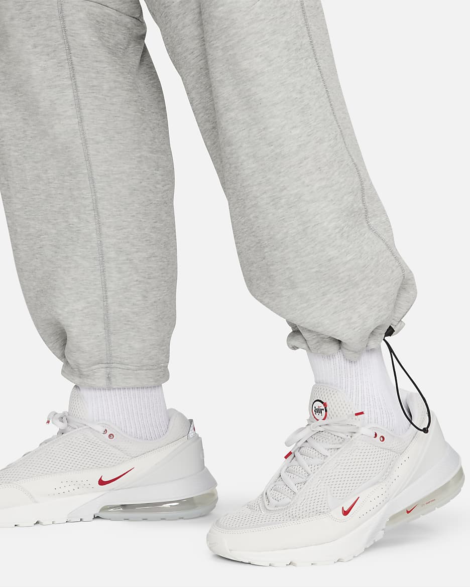 Nike Sportswear Tech Fleece joggingbroek met open zoom voor heren - Dark Grey Heather/Zwart