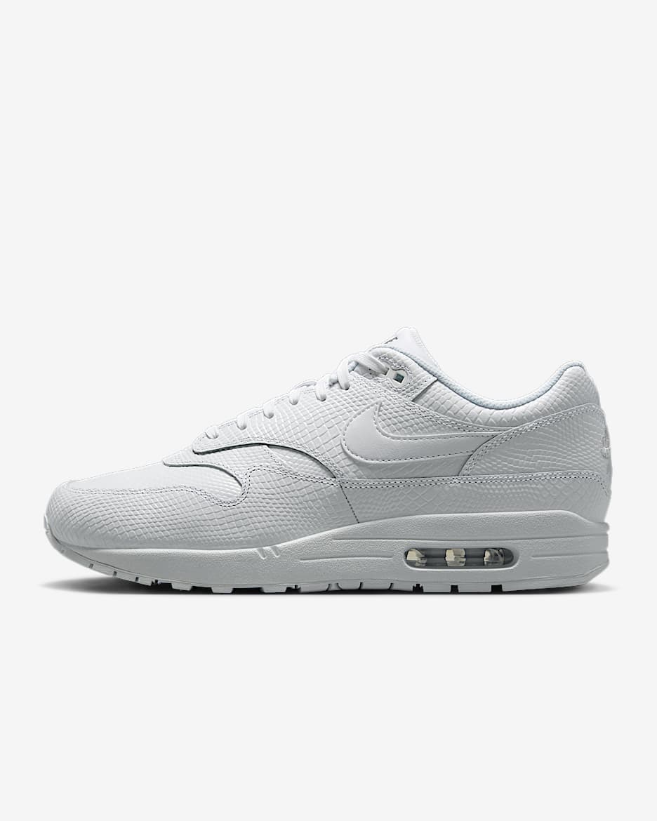 Nike Air Max 1 Premium Men's Shoes - White/White/Pure Platinum/White