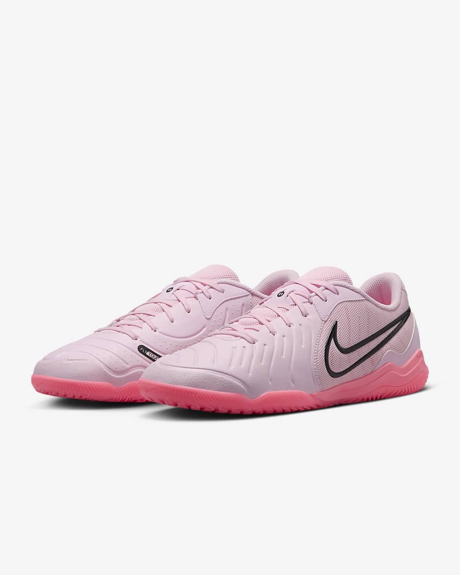 Nike Tiempo Legend 10 Academy IC Low-Top Football Shoes - Pink Foam/Port Wine