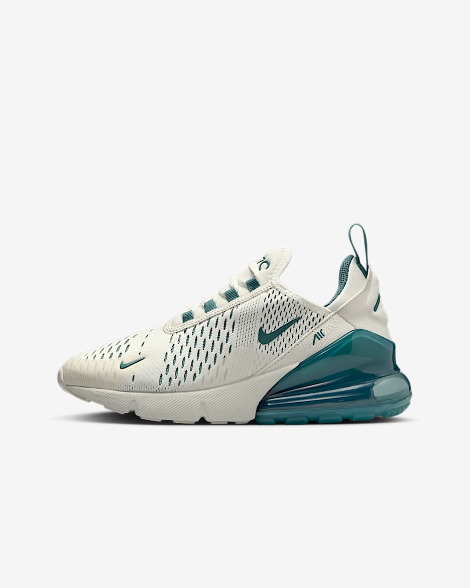 Tenis para niños grandes Nike Air Max 270 - Vela/Hueso claro/Marrón verdoso claro/De costa a costa