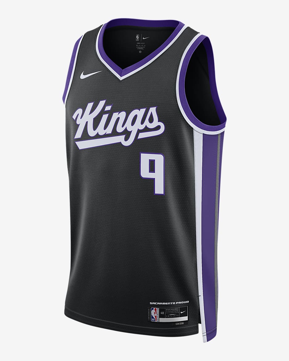 Sacramento Kings 2023/24 Icon Edition Nike Dri-FIT NBA Swingman Jersey - Black