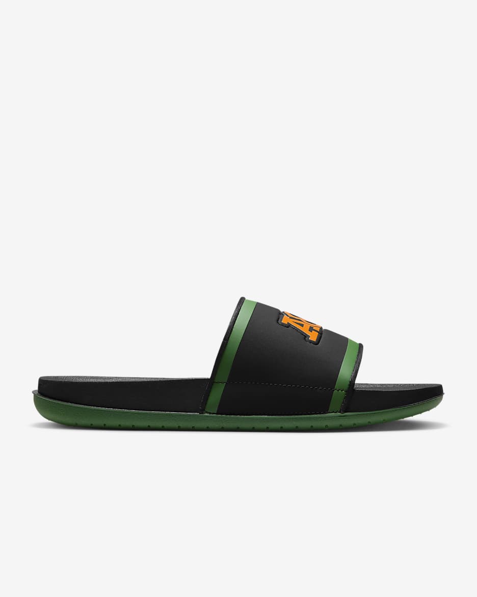 FAMU Nike College Offcourt Slides - Black/Fortress Green/Orange Horizon