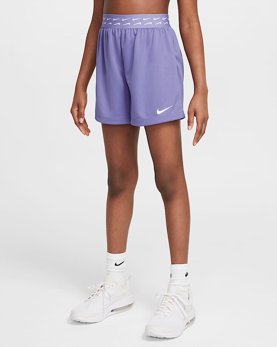 Σορτς προπόνησης Dri-FIT Nike Trophy για μεγάλα κορίτσια - Dusty Amethyst/Λευκό