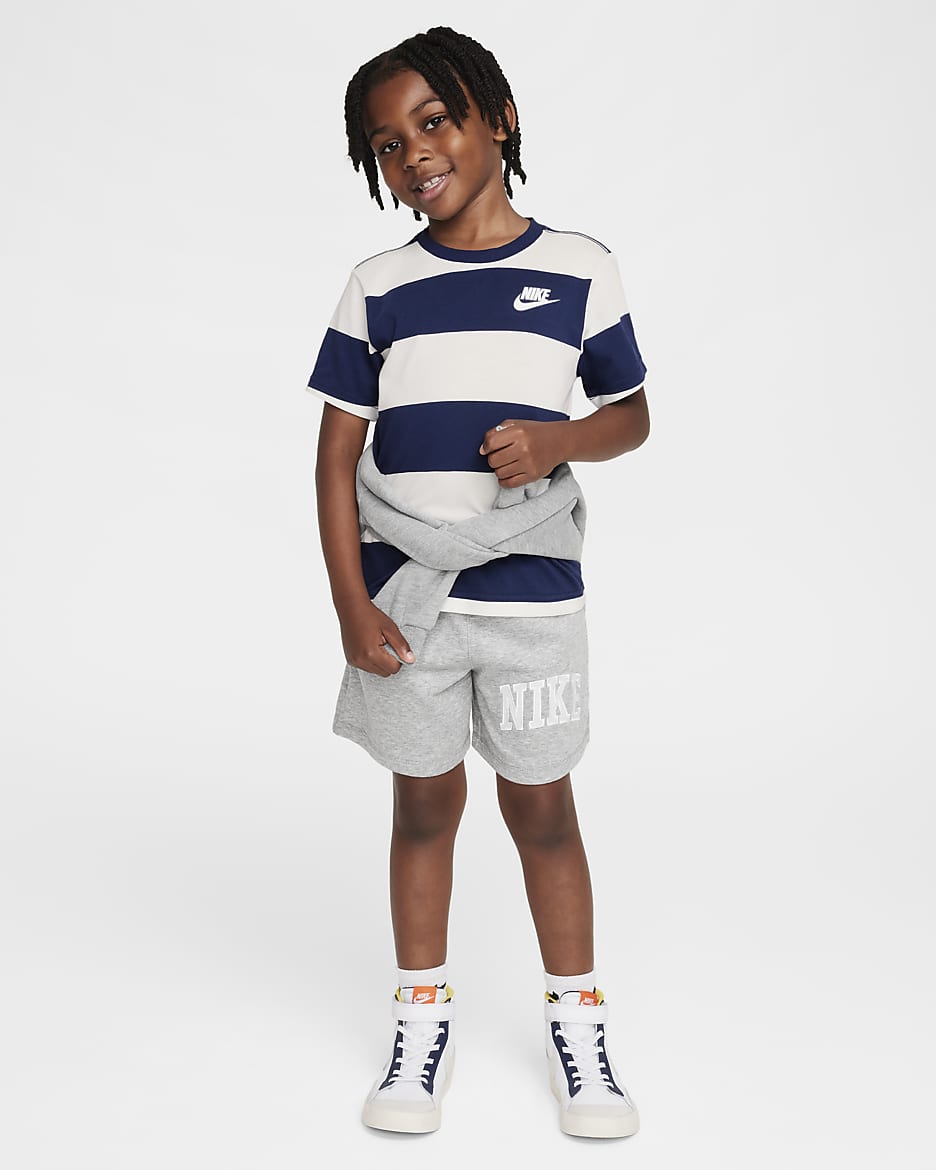 Nike Little Kids' Rugby Stripe T-Shirt - Midnight Navy