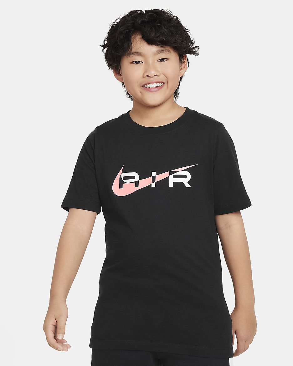 Nike Air Older Kids' (Boys') T-Shirt - Black/Pink Foam