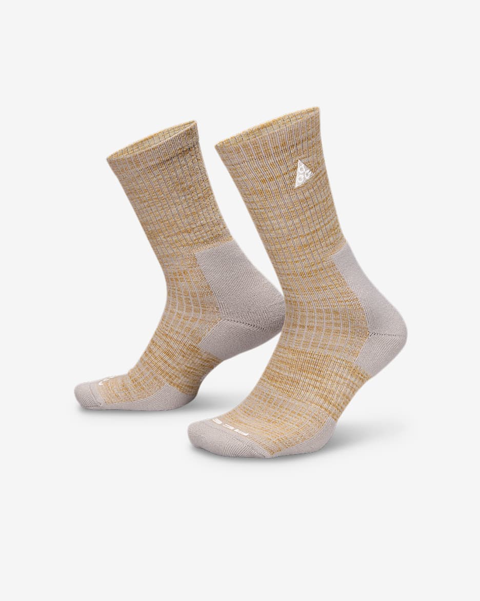 Calcetas acolchadas (1 par) Nike ACG Everyday - Beige paracaídas/Gris universitario/Blanco cumbre
