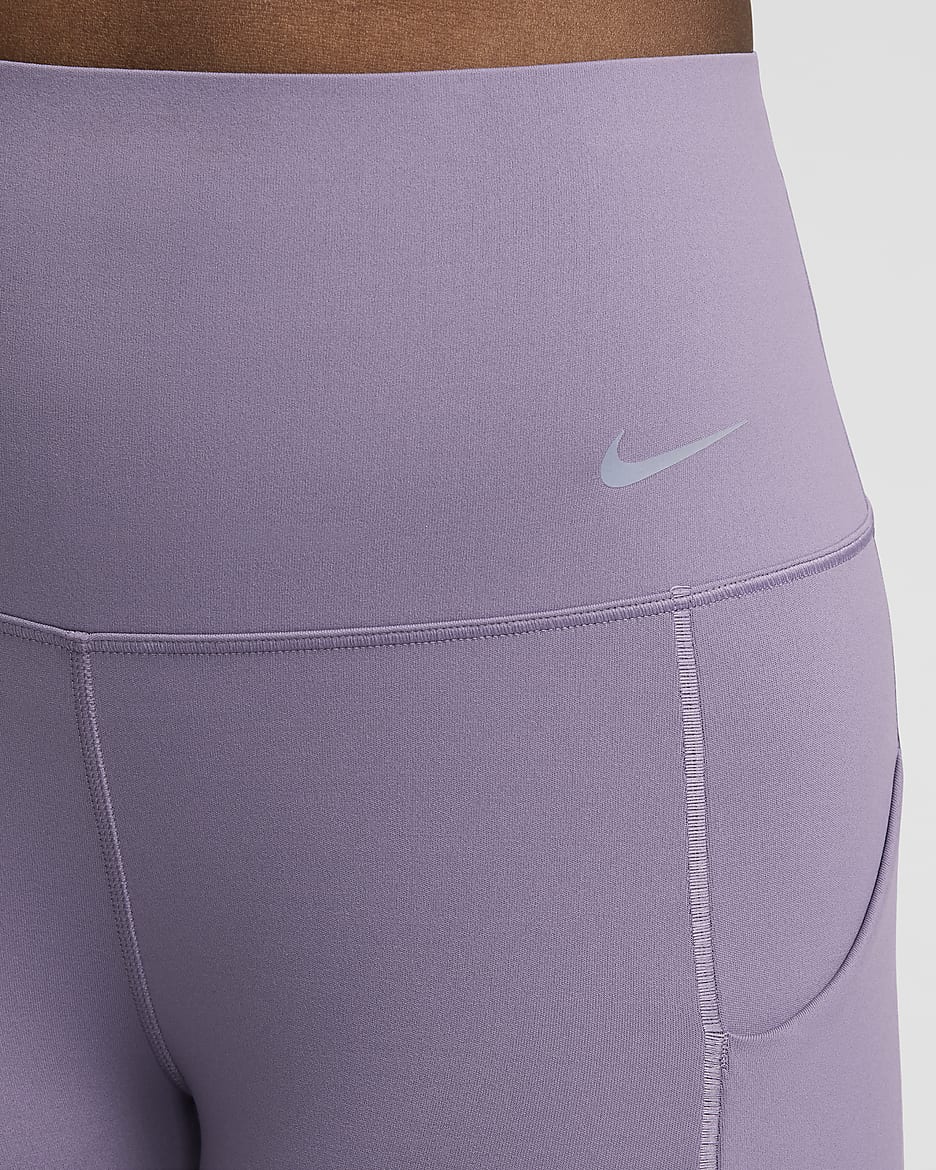 Nike Universa Women's Medium-Support High-Waisted Full-Length Leggings with Pockets - Daybreak/Black