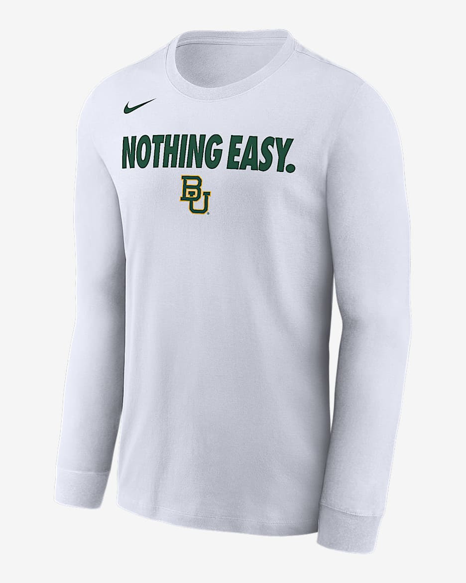 Baylor Men's Nike College Long-Sleeve T-Shirt - White