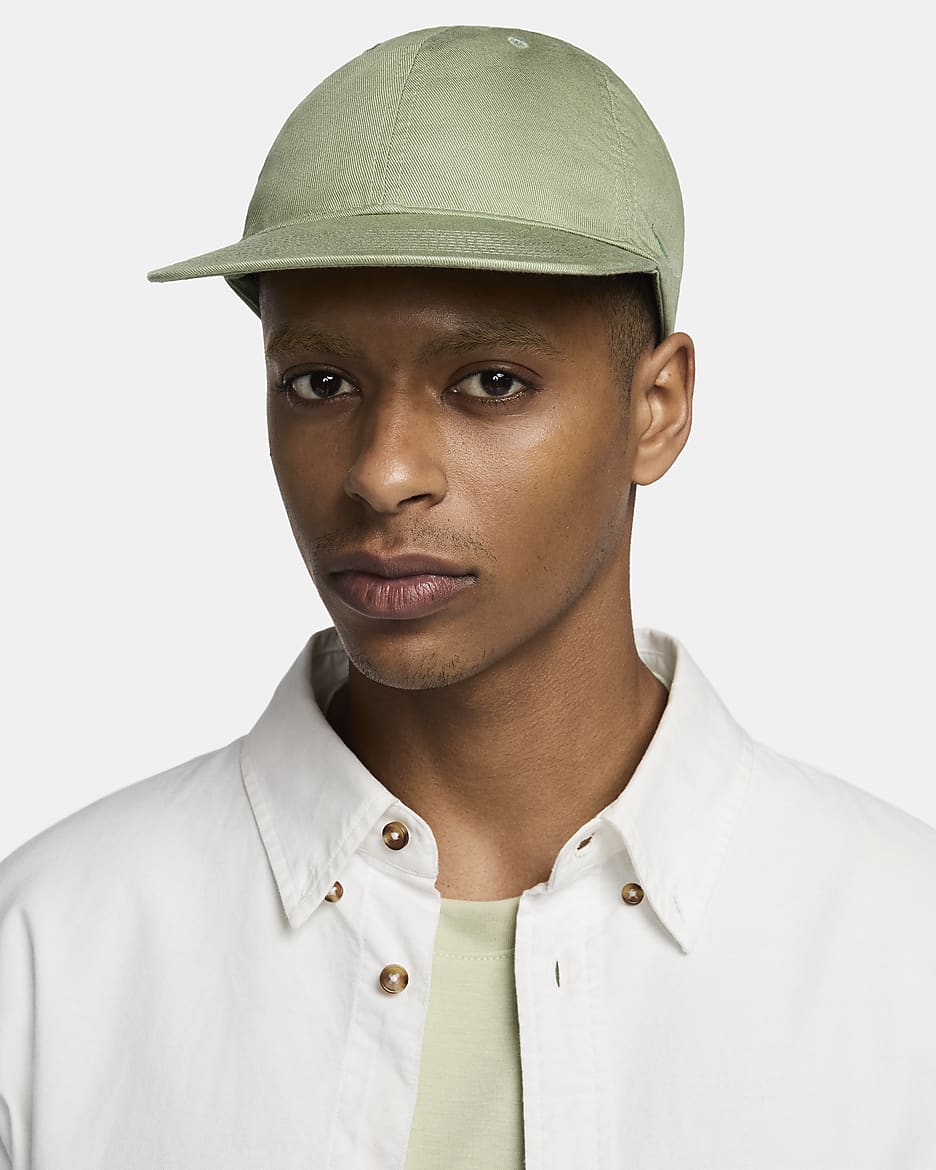 Nike Club Unstructured Flat-Bill Cap - Oil Green/Oil Green