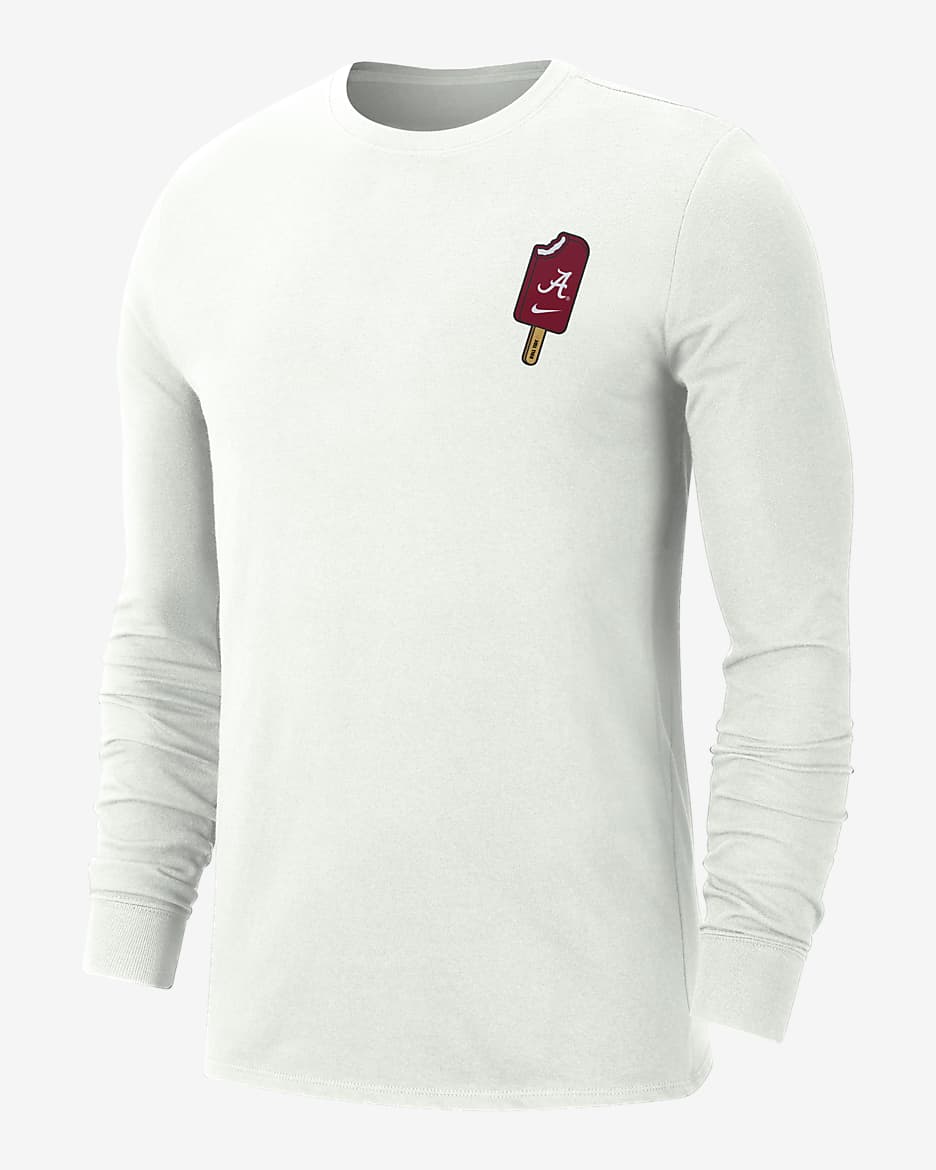 Alabama Men's Nike College Long-Sleeve T-Shirt - Summit White