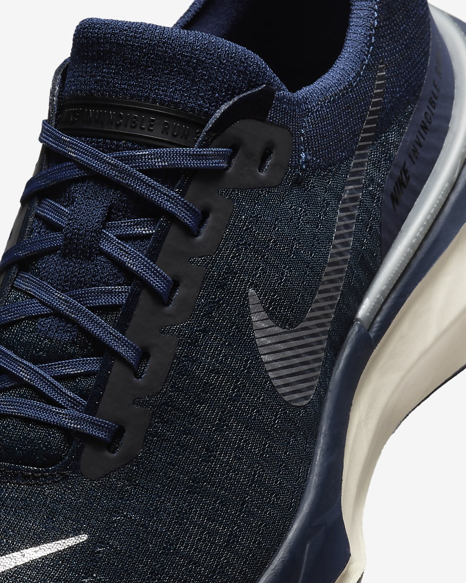 Nike Invincible 3 Men's Road Running Shoes - College Navy/Midnight Navy/Black/Metallic Silver