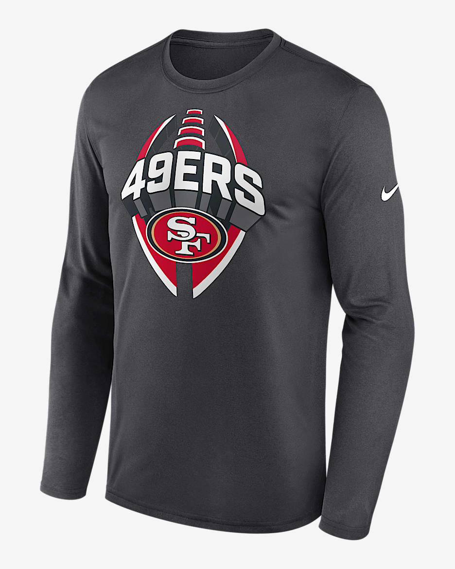 San Francisco 49ers Legend Icon Men's Nike Dri-FIT NFL Long-Sleeve T-Shirt - Anthracite