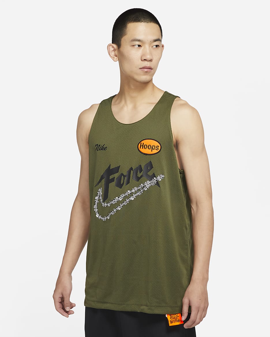 Nike Dri-FIT Men's Basketball Jersey - Rough Green/Black