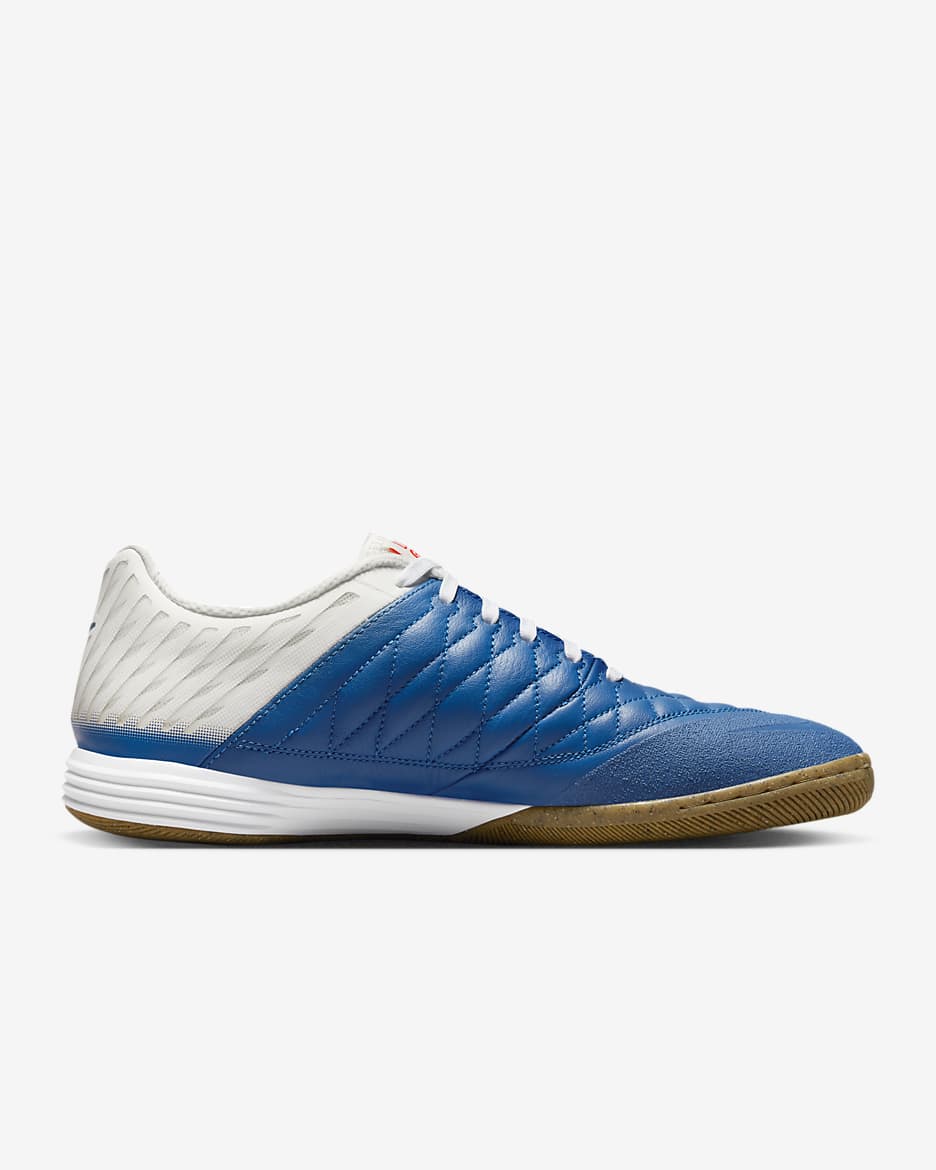 Nike Lunar Gato II Indoor Court Low-Top Football Shoes - Sail/White/Gum Light Brown/Blue Jay