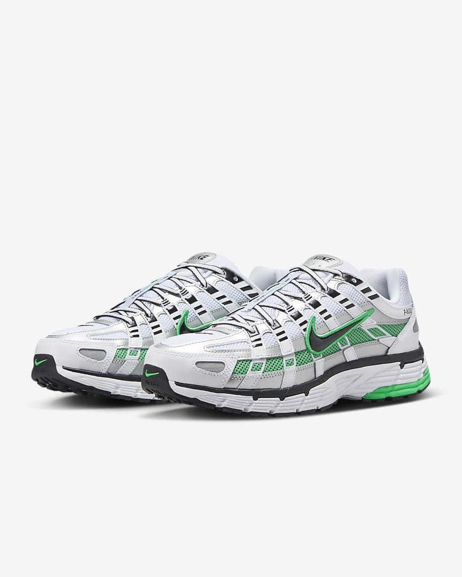 Nike P-6000 Shoes - White/Metallic Silver/Spring Green/Black