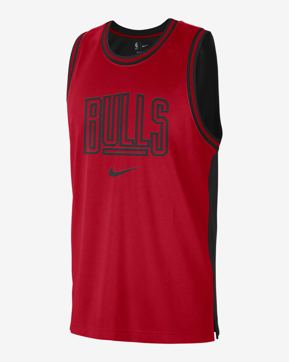 Chicago Bulls Courtside Men's Nike Dri-FIT NBA Tank - University Red/Black