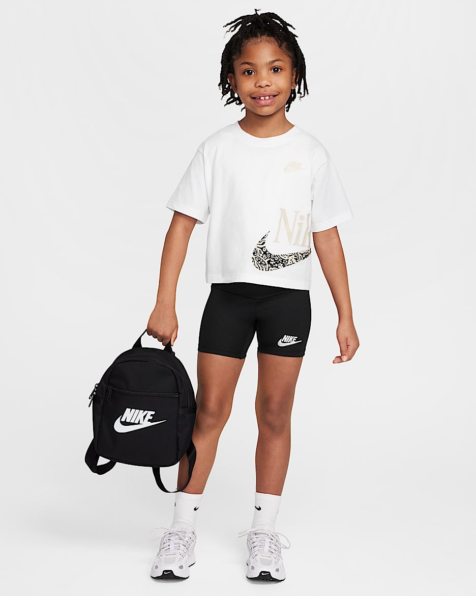 Nike Little Kids' Wild Flower Boxy T-Shirt and Shorts Set - Black