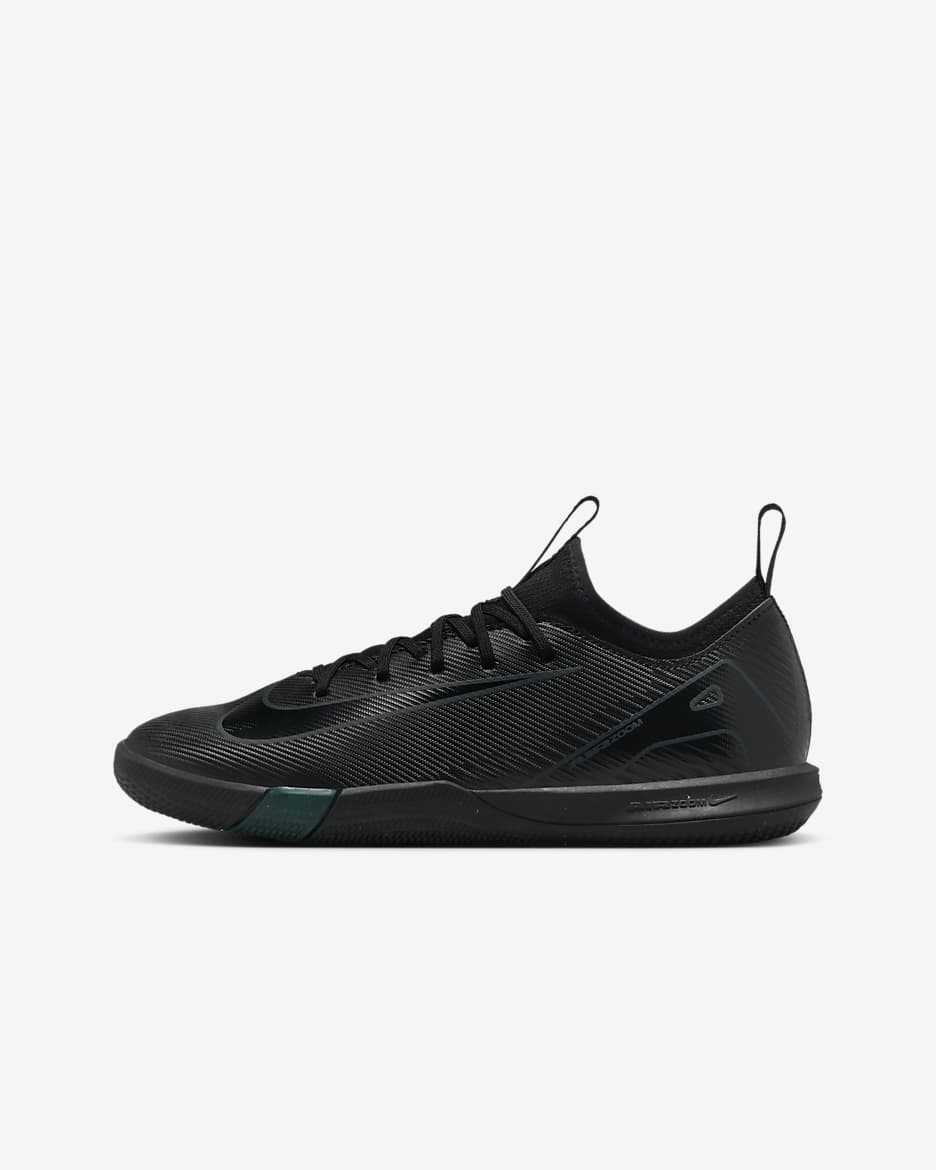 Nike Jr. Mercurial Vapor 16 Academy Younger/Older Kids' IC Low-Top Football Shoes - Black/Deep Jungle/Black
