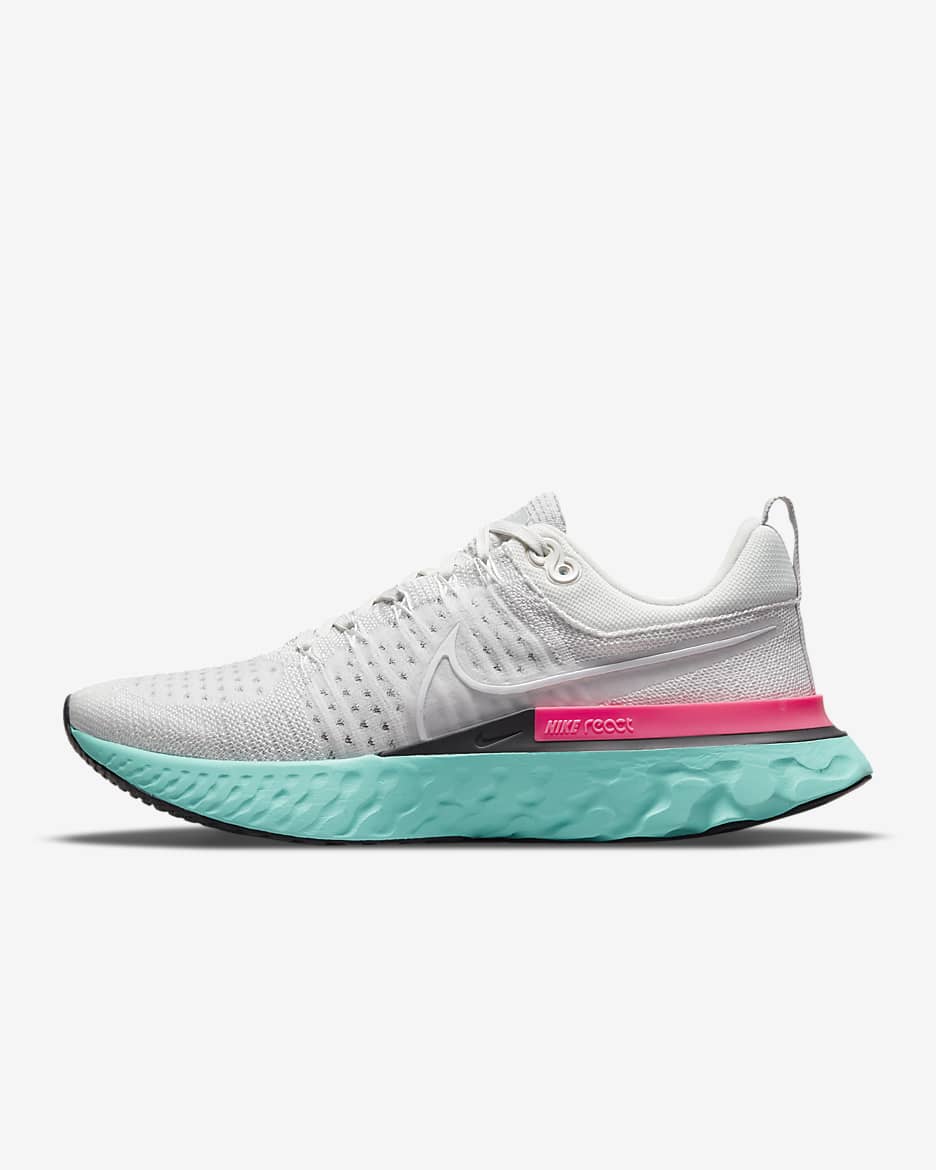 Nike React Infinity 2 Men's Road Running Shoes - Platinum Tint/Grey Fog/Dynamic Turquoise/White