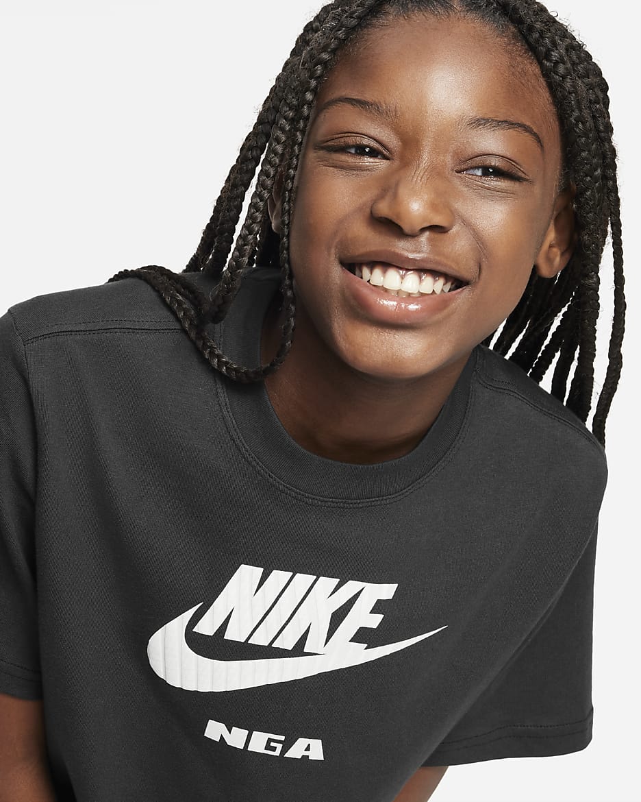 Playera Nike para niñas talla grande Nigeria - Bosque nocturno