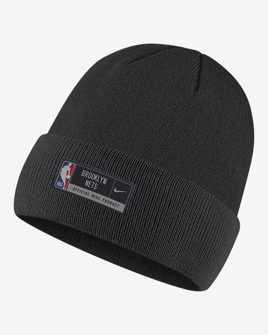 Brooklyn Nets Nike NBA Cuffed Beanie - Black