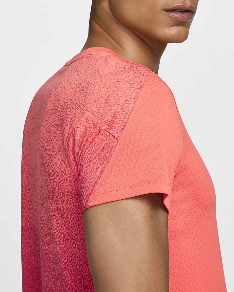 NikeCourt Slam Men's Dri-FIT Tennis Top - Light Wild Mango/Black