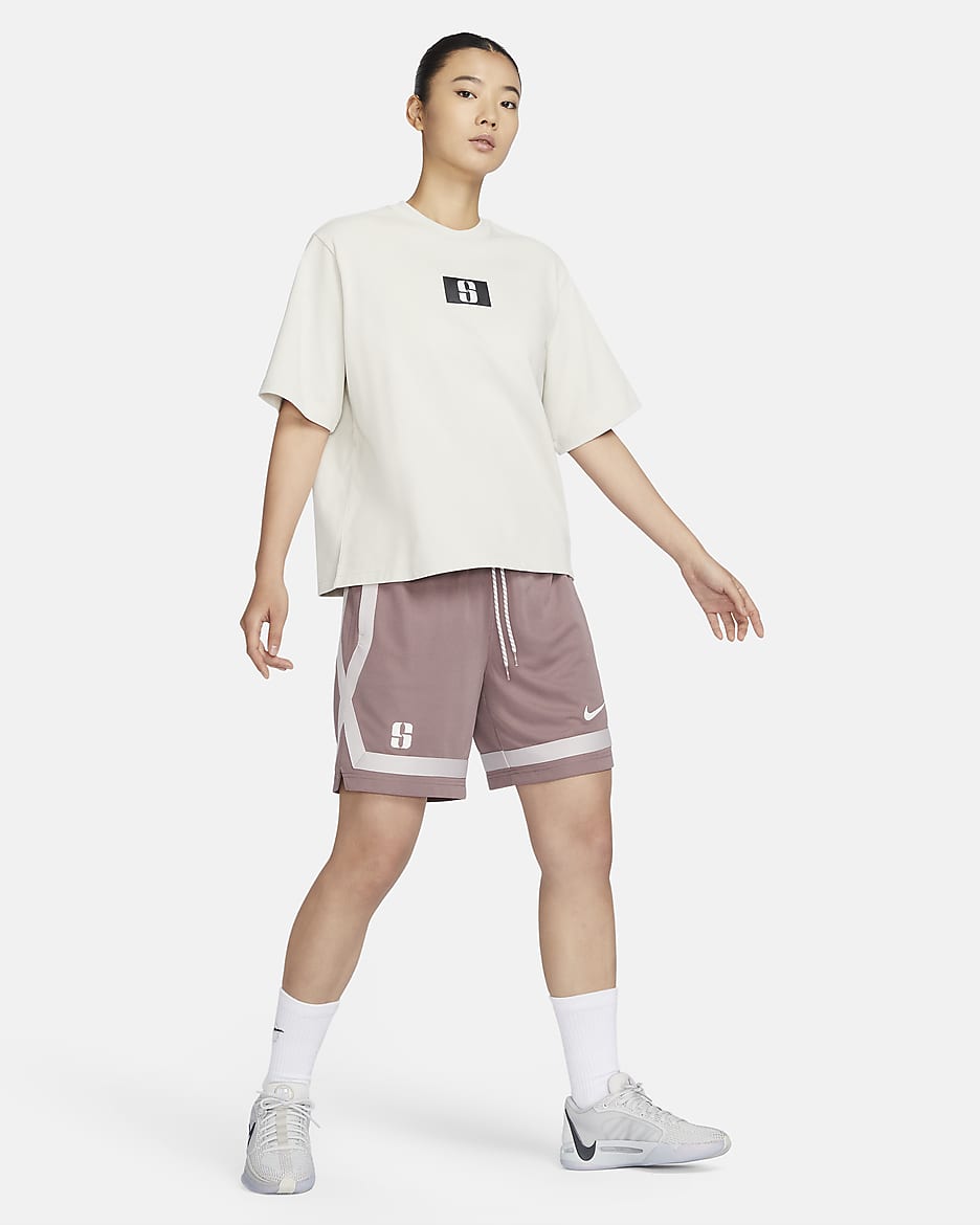 Sabrina Dri-FIT Basketball Shorts - Smokey Mauve/Summit White